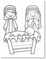 Nativity Nacimiento Colorear Kribbe Jezus Penny sketch template