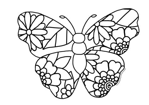 butterfly  flower coloring pages  printable underbart skapad