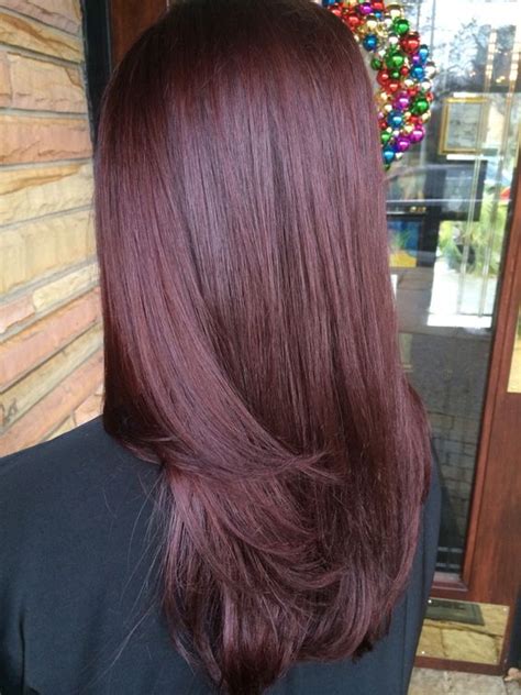 intensely cool red mahogany hair color ideas