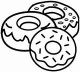 Coloring Printable Donut Donuts Pages Cute Sheets Yummy sketch template