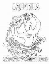 Coloring Pages Aquarius Zodiac Leo Sign Signs Print Star Astrology Adult Novelty Visit Getdrawings sketch template