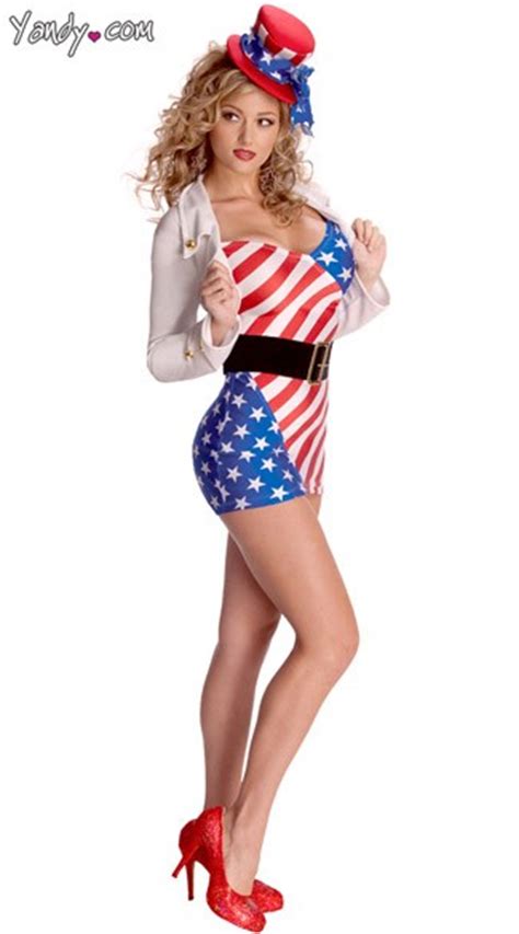 Miss Independent Patriotic Costume American Flag Costume Sexy America