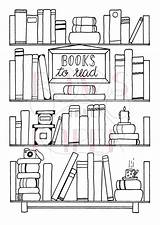 Drawing Printable Bookshelf Books Book Journal Bullet Bookcase Read Template Reading Tracker Pages Drawn Planner Drawings Wishlist Printables Hand Pdf sketch template
