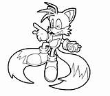 Tails Lineart Sonic Ipod sketch template