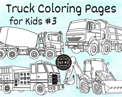 printable truck coloring pages  kids trucks coloring pages