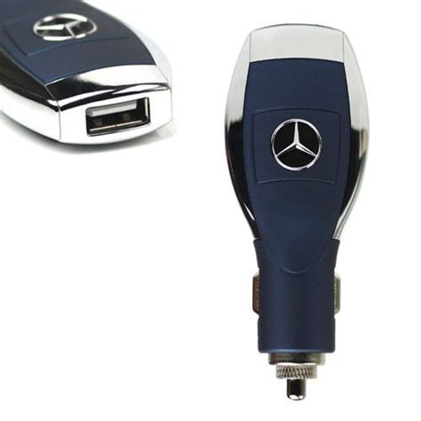 mercedes benz luxury car usb power charger blue