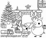 Peppa Pig Coloringfree Paques Cartoons Chilly Coved 123dessins sketch template