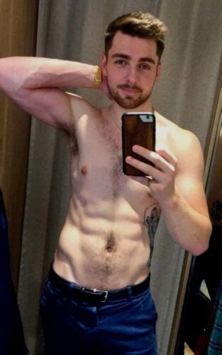 Shirtless Male Lean Hunk Beard Tattoo Arm Pit Beefcake Dude Photo 4x6