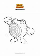 Poliwhirl Pokemon Dibujo Supercolored sketch template