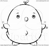 Chicken Chubby Chick Cartoon Coloring Flying Clipart Outlined Vector Cory Thoman Royalty sketch template