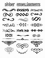 Embellishment Embellishments Svg Every Silhouette Vinyl Designs Cut Lettering Dividers Shapes Fancy Stencil Letras Fonts Library Choose Divider Cricut Cameo sketch template