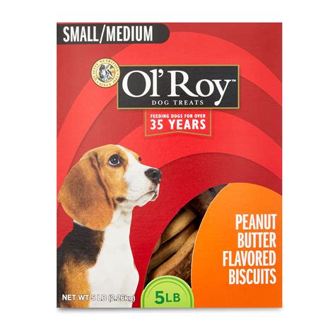 ol roy peanut butter flavored biscuits dog treats  small  medium breeds  lb box