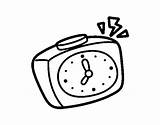 Clock Coloring Alarm Coloringcrew sketch template