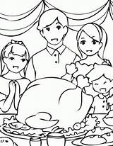 Coloring Pages Social Skills Thanksgiving Popular Family sketch template