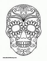 Coloring Skull Pages Candy Sugar Popular Girl sketch template
