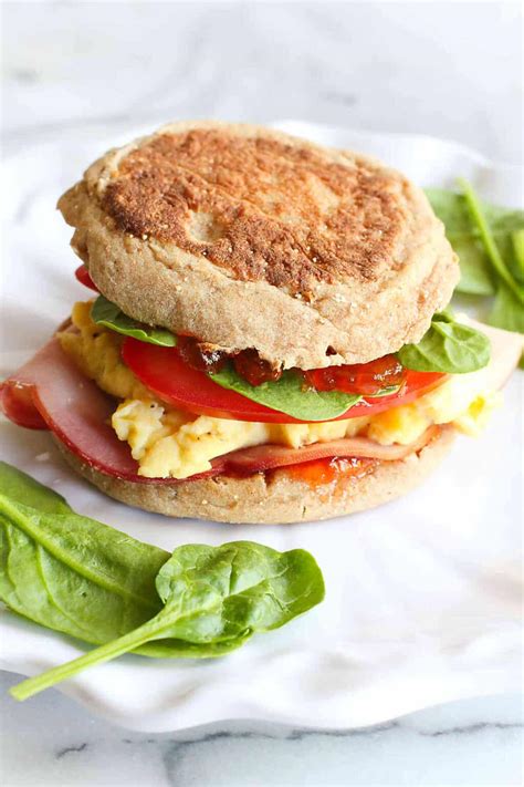 english muffin breakfast sandwich  pepper jelly cookin canuck
