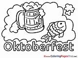 Oktoberfest Colouring Coloring Feast Children Pages Sheet Title sketch template