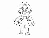 Coloring Mario Coloringcrew sketch template