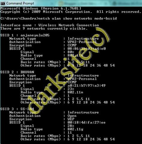wireless wifi hacking commands  windows xp operating system
