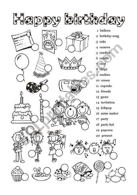 happy birthday    esl worksheet  laurabar