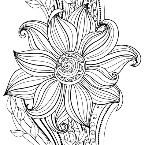 pin  coloring flowers