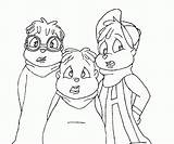 Alvin Chipmunks Coloring Pages Printable Animation Movies Drawings Squeakquel Clipart Simon Popular Library Theodore Coloringhome sketch template