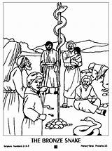 Serpent Moses Brazen Padang Gurun Pel Sekedar Tambahan Goresan Minggu Bangsa sketch template