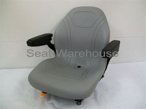 high back gray seat w arm rests fits hustler fastrak and
