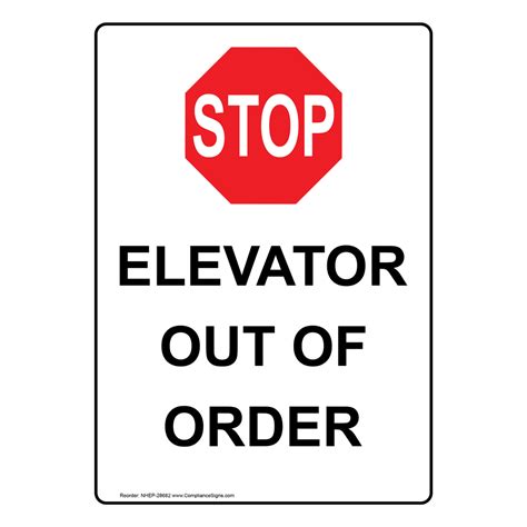 elevator   order sign  symbol nhe