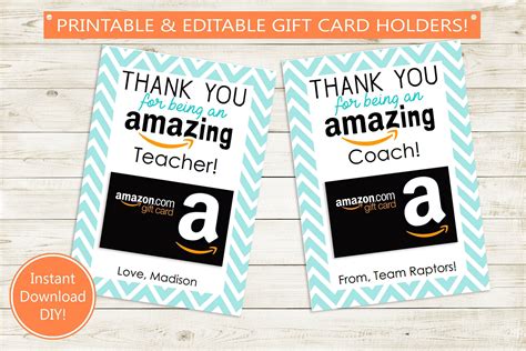 amazon gift card teacher printable