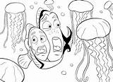 Nemo Coloring Fish Pages Finding Cute Kids sketch template