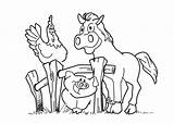 Coloring Pages Farm Animals Cartoon Printable Print Back sketch template