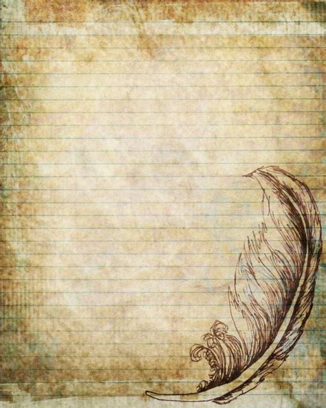 printable journal page   ink drawing   feather scrapbook