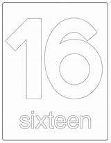 Number 16 Numbers Printable Coloring Pages Activity Sheknows Printables sketch template