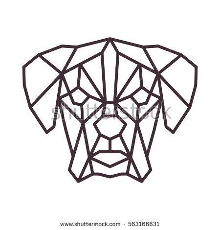 image result  simple geometric dog drawing potlood schetsen