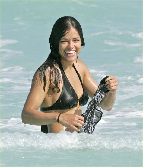 Michelle Rodriguez Shoves Seaweed Down Her Shorts Photo