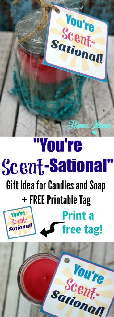 youre scent sational candle gift idea  printable tag mama cheaps
