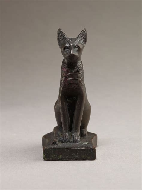 statuette of a cat late period ptolemaic period the metropolitan