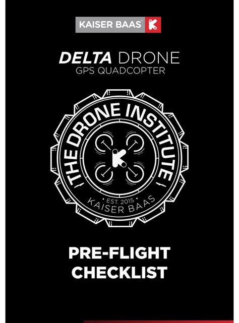 kaiser baas delta drone checklist   manualslib