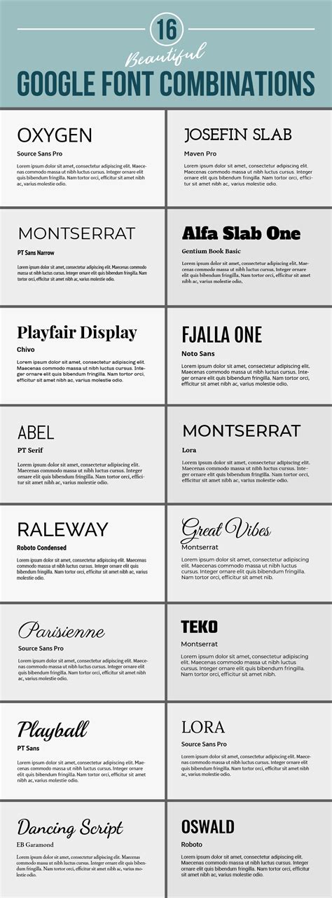 google fonts combinations   modern website gambaran