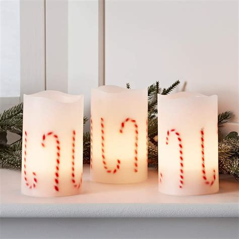 Flameless Christmas Candy Cane Candles The Best Christmas Decor On