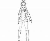 Kagura Mikazuchi Coloring Pages Skill sketch template
