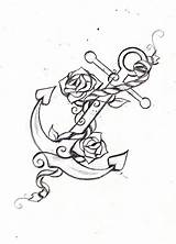 Tattoo Anchor Tattoos Rose Drawing Traditional Tat Anchors Idea Sketch Drawings Roses Designs Deviantart Cool Anclas Flowers Women Sketches Tatoo sketch template