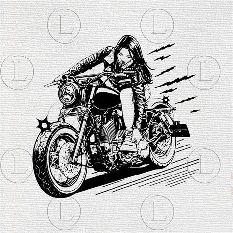 art collectibles  girl biker svg biker svg biker cutfile biker