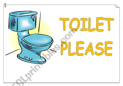 toilet  esl worksheet  nishaya