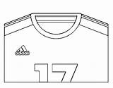 Calcio Maglia Imprimir Dibujar Mundial Rusia Mondiali Fútbol Acolore sketch template