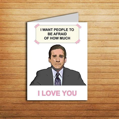 Michael Scott Card The Office Tv Show Anniversary Card Love Card