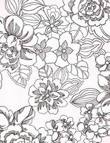 Coloring Pages Pattern Tropical Flower Floral Adult Adults Printable Pixels Getdrawings Color Getcolorings sketch template