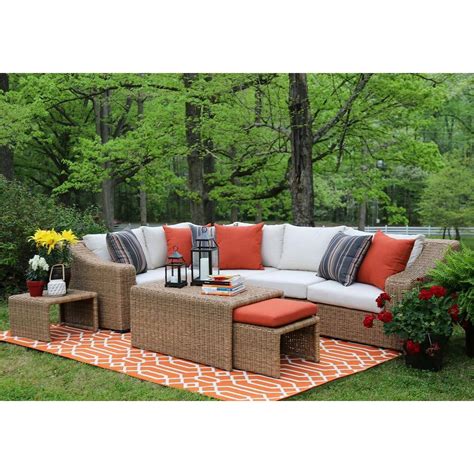 ae outdoor arizona 8 piece all weather wicker patio