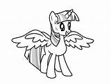 Twilight Sparkle Coloring Pages Kids sketch template